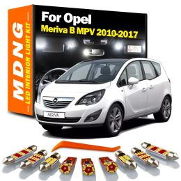 MDNG 11PCS CANBUS LED INTERIEUR DOME KLACHT KIT VOOR VAUXHALL OPEL MERIVA B MPV 2010-2017 LED-lampen Geen foutauto-accessoires