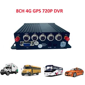 MDVR 8ch voertuigbewaking 4G GPS CCTV Auto Video Recorder 8ch 720p MDVR Ondersteuning 256 GB SD -kaart Mobiele DVR voor Truck Bus Taxi