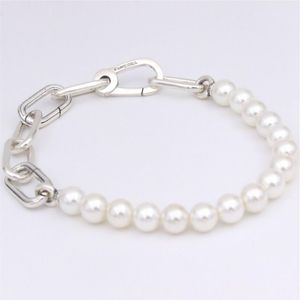 ME bracelet de perles de culture d'eau douce chaîne bijoux 925 bracelets en argent sterling femmes perles de charme ensembles pour pandora avec logo ale274J