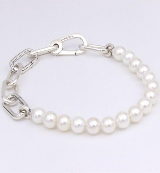ME bracelet de perles de culture d'eau douce chaîne bijoux 925 bracelets en argent sterling femmes perles de charme ensembles pour p avec logo ale bracelet cadeau d'anniversaire 599694C016514207