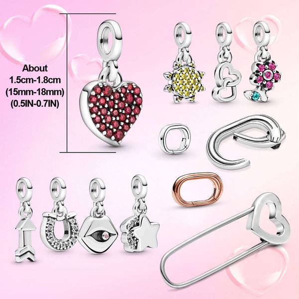 Me Love – Mini breloque pour chaîne à maillons, Bracelet, collier, cadeau, connecteur de bague, jolie fleur, fabrication de bijoux, Berloque Dangle