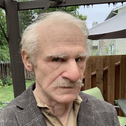 Me -The Elder Old Man Masque facial effrayant sans rides avec cheveux263b