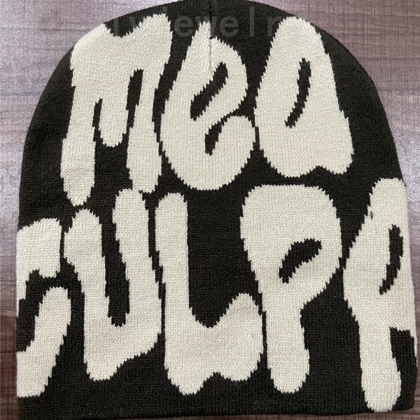 Mea culpas beanie hiver tricot tricot Bonnet pour les femmes épaississe la mode gorras de concepteur de luxe CAP HIPHOP Girls Hop Hop Populaire tendance PJ090