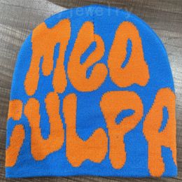 Mea culpas sombreros para hombres designre carta suave sombreros de punto invierno día de navidad regalo cappello pareja capó cálido portátil estirable mujer gorra moderna pj090