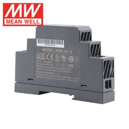Moyenne Well HDR-15 Série 5V 12V 15V 24V 48V 48V de haute qualité Meanwell DC Ultra Slim Shape Forme Din Rail Alimentation Unité