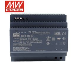 Bien bien HDR-150 85-264VAC à DC 12V 15V 24V 48V Meanwell Ultra Slim Shape Din Rail Alimentation HDR-150-12 HDR-150-24