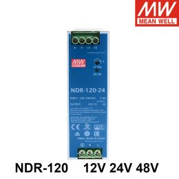 Bien NDR-75 120 240 480W 110V / 220V AC à DC 12V 24V 48V DIN Rail Commutation Alimentation NDR-75 NDR-120 NDR-240 NDR-480