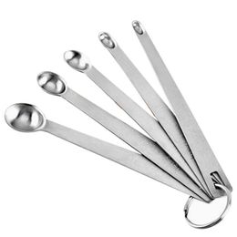 Cuillère à mesurer Outils mini 5 pièces/ensemble outil de cuisson en acier inoxydable cuisine assaisonnement cuillère ensemble DH655