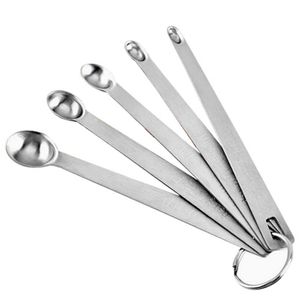 MESING LEPPON Tools Mini 5 -pc's/set roestvrijstalen bakgereedschap keuken kruiden lepel set Dh655