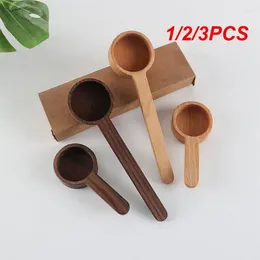 Herramientas de medición 1/2/3pcs Black Walnut Wooden Spoon Copeware Coffee Spoons Honey Spoop