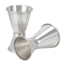 Meetinstrumenten 100 stks/partij Dubbelzijdig Cocktail Liquor Bar Cups Rvs Jigger Barman Drink Mixer Cup