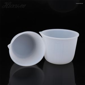 Herramientas de medición, 1 unidad, 600/1000ml, taza de mezcla, molde de silicona, resina epoxi, tazas mezcladoras reutilizables, Kit de fabricación de joyas DIY