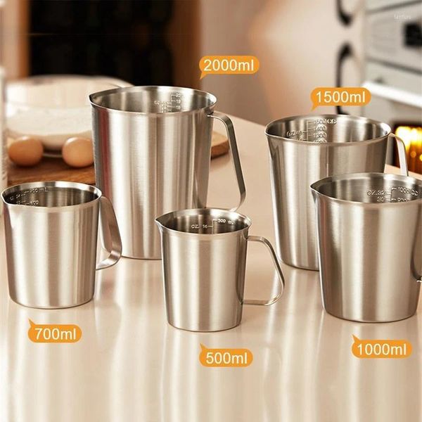 Outils de mesure, tasse en acier inoxydable 304 Oz, échelle convexe, cuisson, cylindre de cuisine, dessin de café, grande capacité