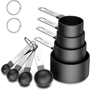 Outils de mesure 48 pièces cuillères cuillère à café cuillère à sucre gâteau cuisson tasses de farine poignée en acier inoxydable cuisine 230331