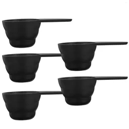 Herramientas de medición 5 piezas cuchara graduada cuchara de café 2 tazas cucharas desechables espresso molido sales de baño cucharada abs mango largo