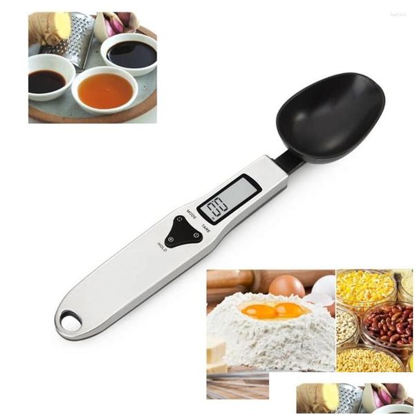 Outils de mesure 500G / 0.1G LCD portable balance de cuisine numérique cuillère gramme poids électronique livraison de nourriture maison jardin bar à manger OTCQV