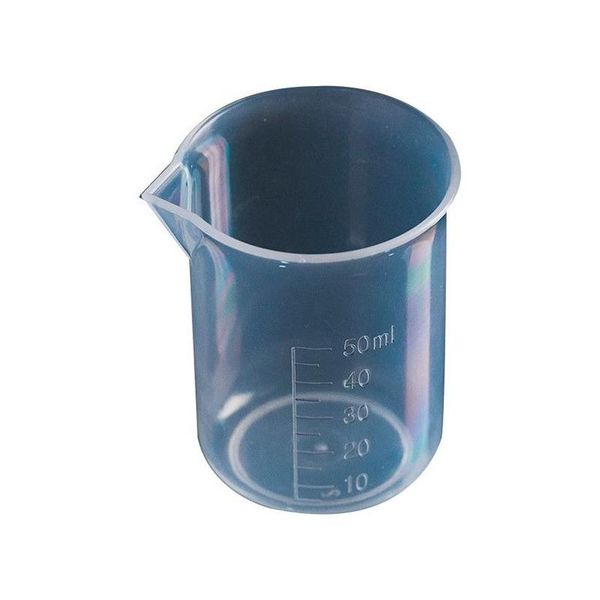 Herramientas de medición 50Ml y 100Ml Vidrio de plástico Taza graduada Jarra Vaso Herramienta de laboratorio de cocina Medida líquida Pp T1I413 200 piezas Entrega de gota Dhlqy