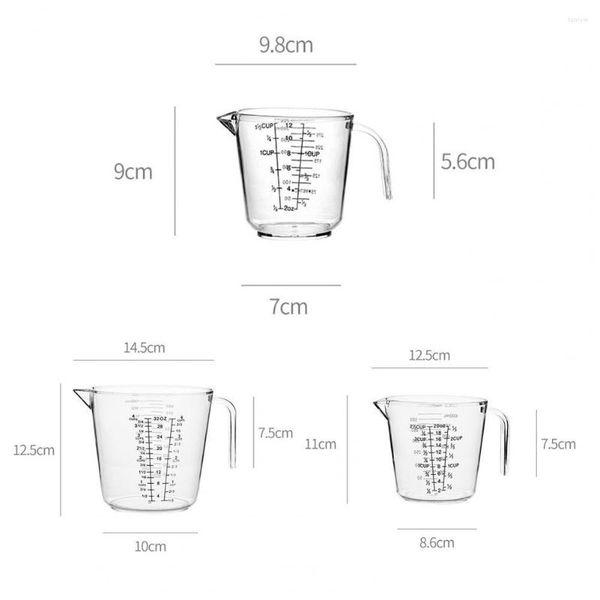 Herramientas de medición, práctica superficie lisa, báscula transparente, portátil, práctico tarro de calidad alimentaria, taza de café multiusos