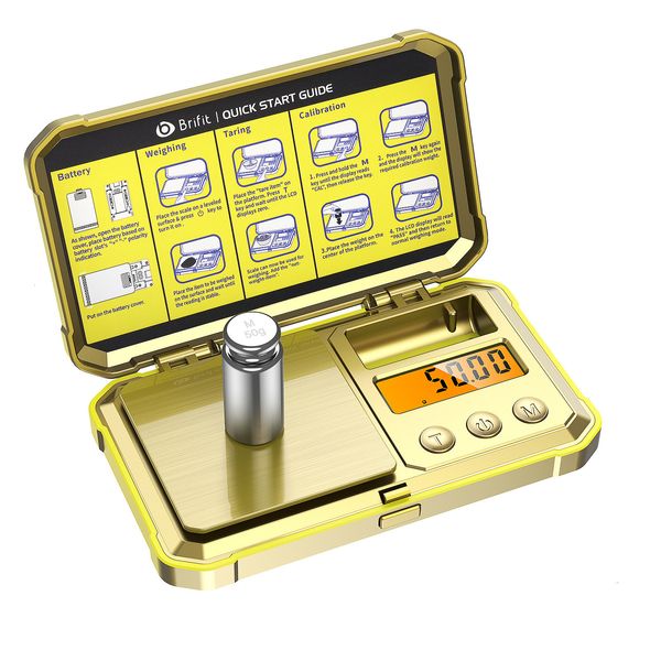 Herramientas de medición Báscula de joyería digital 200g 0.01g Pocket s con 50g Peso de calibración Electrónica inteligente para pesaje profesional 221022