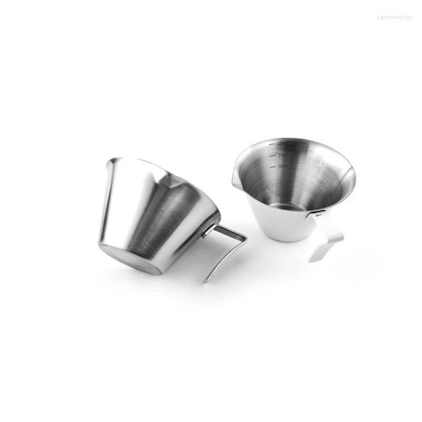 Outils de mesure tasses à expresso S avec poignée, paquet lavable au lave-vaisselle, versement en acier inoxydable, Barista à domicile