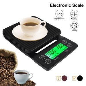 Meetinstrumenten voor voedselbalans Wegen Digitale LCD-keukenweegschaal Elektronische koffieweegschaal 3 kg 01 g Precisieaccessoires met timer 231130