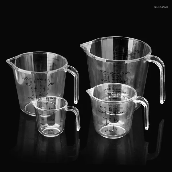 Outils de mesure poignée eau lait balance à œufs couleur transparente tasse en plastique grand Volume mètre gradué