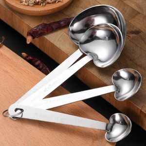 Outils de mesure cuillère à mesurer en forme de coeur ensemble fournitures de cuisine élégantes pour mariage anniversaire bébé douche cadeaux R230704