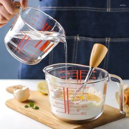 Outils de mesure tasse en verre résistant à haute température avec échelle de cuisine à la maison cuisinier grande capacité