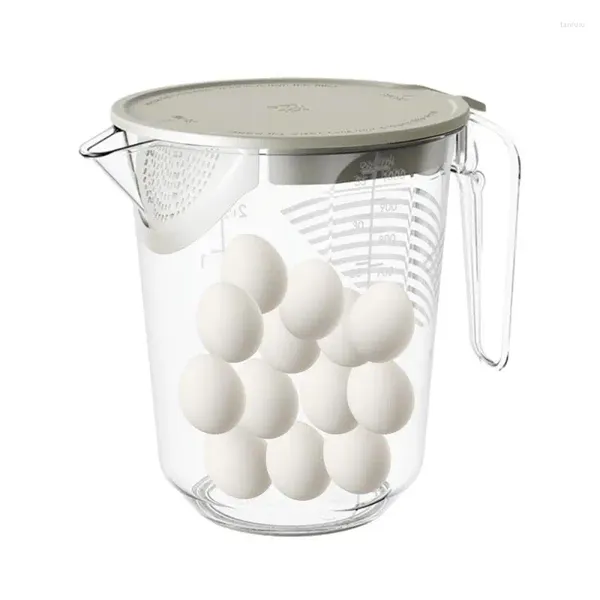 Herramientas de medición, tazas de cocina, tazón para masa de huevos, jarra líquida de gran capacidad con accesorios de filtro a prueba de polvo, 1000ml