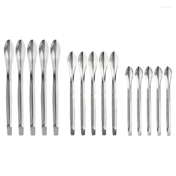 Outils de mesure spatule de laboratoire en acier inoxydable, cuillère Micro-scoop de laboratoire minuscule pour le mélange d'échantillonnage de réactifs 15 pièces