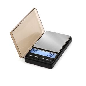Herramientas de medición Mini Escala de café Temporizador 1000 x 0 1g Gramo digital Pantalla LCD grande Espresso Función de tara Joyería de oro 230414