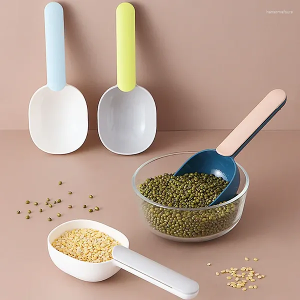 Cuillère à riz multifonctionnelle, outils de mesure, cuillère à riz Simple, couleur nordique, tasse à grains, Gadget de cuisine, nourriture pour animaux de compagnie