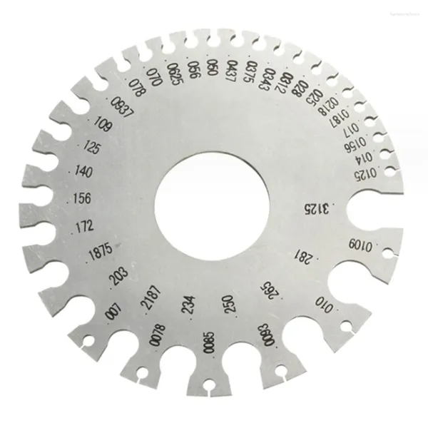 Outils de mesure du centre en acier inoxydable final rond swg de diamètre de la règle du fil de diamètre de la règle de la règle