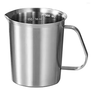 Outils de mesure, tasse en acier inoxydable, mélange de résine, pichet de cuisine gradué de précision, bec verseur, cuisson, 500ml