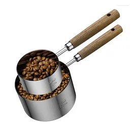 Outils de mesure Scoop de nourriture pour chiens en acier inoxydable avec tasse à deux packs: 1 Cup et 1/4 Cup-Perfect pour Portionnement précis des repas pour animaux de compagnie