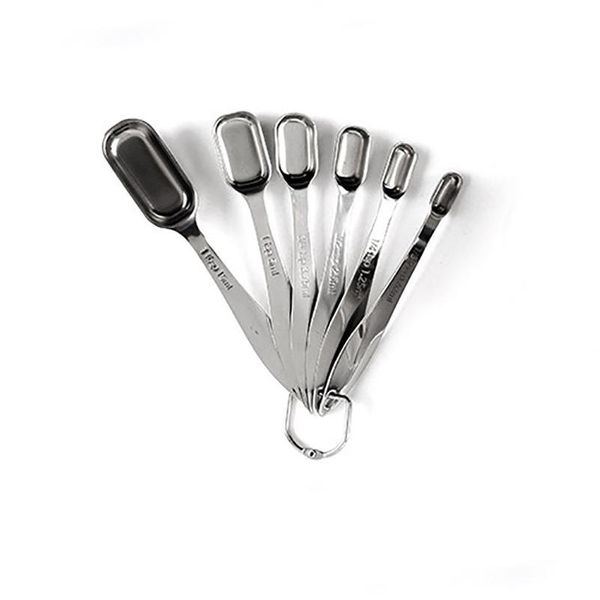 Outils de mesure cuillères en acier inoxydable Ensemble empilable pour les ingrédients secs et liquides à cuisson à pâtisserie Tableau d'outils de cuisine
