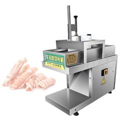 Machine de découpe de viande 500W trancheuse électrique commerciale 0.2-5mm réglable Restaurant trancheuse de viande en acier inoxydable