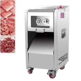 Vleessnijmachine Professionele roestvrijstalen industriële vers vleesversnipperaar en snijmachine Elektrische vleessnijmachine