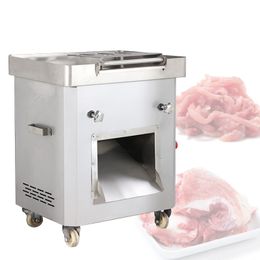 Machine de découpe de viande professionnelle, trancheuse de viande industrielle en acier inoxydable, 220V 110V, commerciale, à vendre
