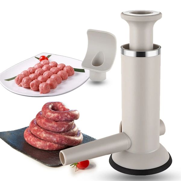 Machine à fabriquer des saucisses verticales 2 en 1, outils pour la viande et la volaille, Kit de fabrication de saucisses, remplisseur manuel de boulettes de viande, cuisine 231206