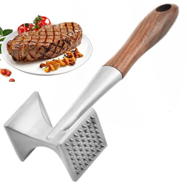 Herramientas de carne de aves de corral 304 Martillo de acero inoxidable Ablandador de doble cara Hogar Cocina suelta Filete Bar Breaker Gadgets 230928