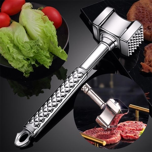 Viande Volaille Outils 304 En Acier Inoxydable Viande Attendrisseur Marteau Maillet Outil Pounder Double Face Attendrissant Steak Boeuf Marteau Outils De Cuisson 221010