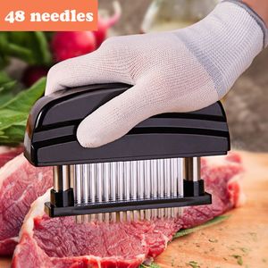 Viande Volaille Outils 48 Lames Aiguille Attendrisseur En Acier Inoxydable Couteau Beaf Steak Maillet Marteau Pounder Cuisson 230224