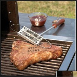 Herramientas de carne de aves de corral 50sets Bbq Branding Iron con letras cambiables Personalidad Steak Barbecue Tool 55 Drop Delivery Home Garden K Dhiqj