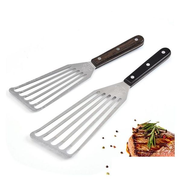 Viande Volaille Outils Bardane Pelle En Acier Inoxydable Manche En Bois Cuisine Mtifunction Steak Poisson Frit Eel Pelles Outil Dbc Vt0838 D Dh83M