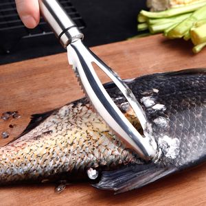 Viande volaille outils efficaces écailles de poisson grattage inoxydable r pour nettoyer la peau brosse éplucheur dissolvant 221010