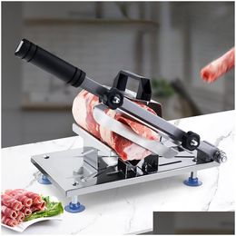 Meat gevogelte gereedschap Potry roestvrijstalen slicer schapenvlees roll huishouden mtifunctie chopper pot scheerschoener verstelbare dikte 230922 druppel otrtl