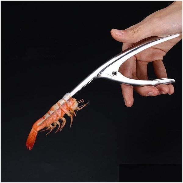 Viande Volaille Outils En Acier Inoxydable Éplucheur De Crevettes Pn Deveiner Couteau De Pêche Homard Shell Peel Dispositif Cuisine Fruits De Mer Drop Delivery Dhmrm