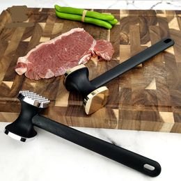 Vlees Gevogelte Gereedschap Zinklegering Tenderizer Hammer Pork Chop Steak Losse Pounder Naald DualSided Mallet Rubber Grip Handvat Keuken Tool 230629