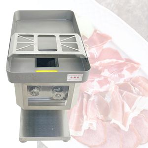 Trancheuse à viande Coupe-viande commerciale Machine à trancher la viande en acier inoxydable Viande déchiquetée en dés